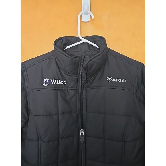 Ariat Crius Black Insulated Wind Water Resistant Jacket Womens Logo Size Medium - Picture 3 of 9